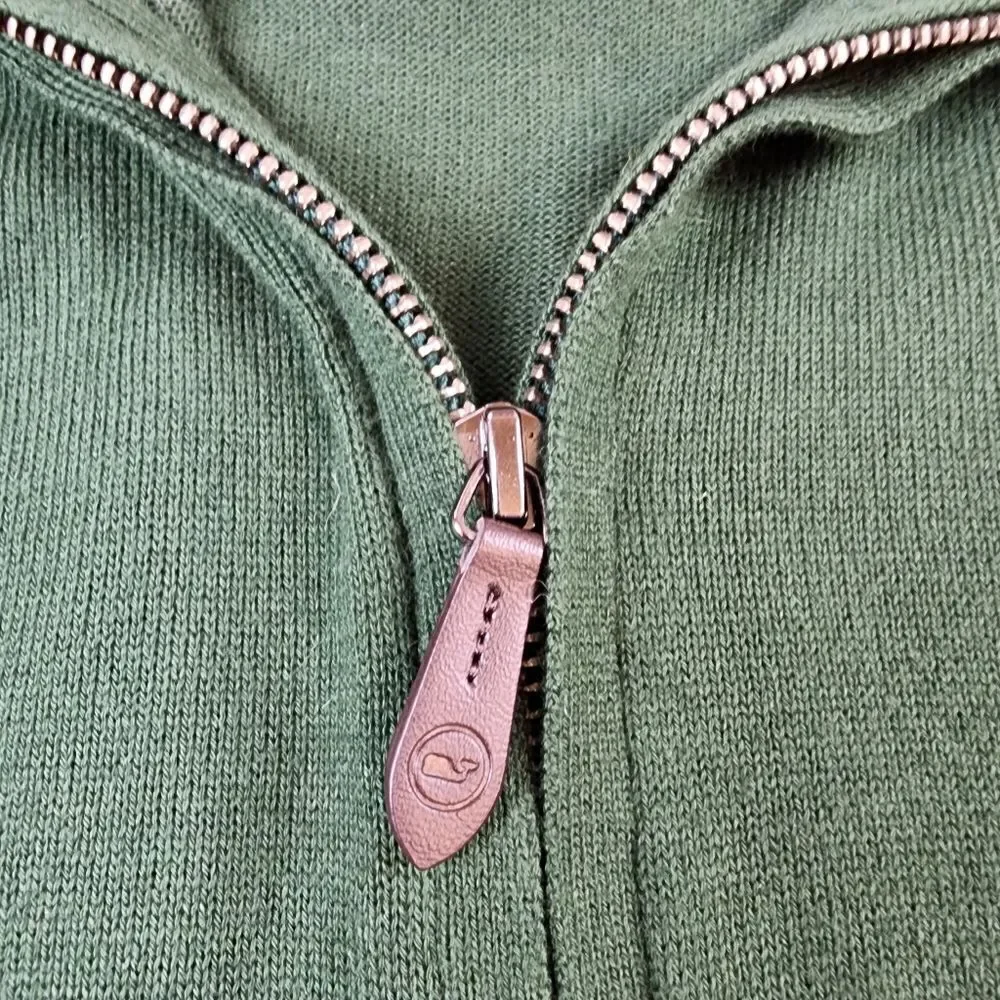 Vineyard Vines Thaxter Quarter Zip Cashmere Blend Sweater size M